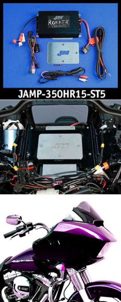 J&M Corp, J&M STAGE-5 ROKKER XXR 350w 2-Ch Amplifier Amp Kit Harley Road Glide Ultra 14-20