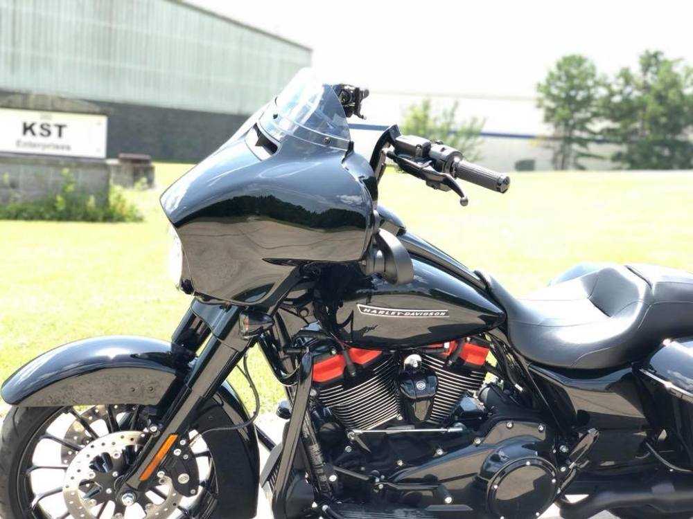 KST Kustoms, KST Kustoms Gloss Black 14" Mayhem Bagger Handlebars Bars Harley Touring Batwing