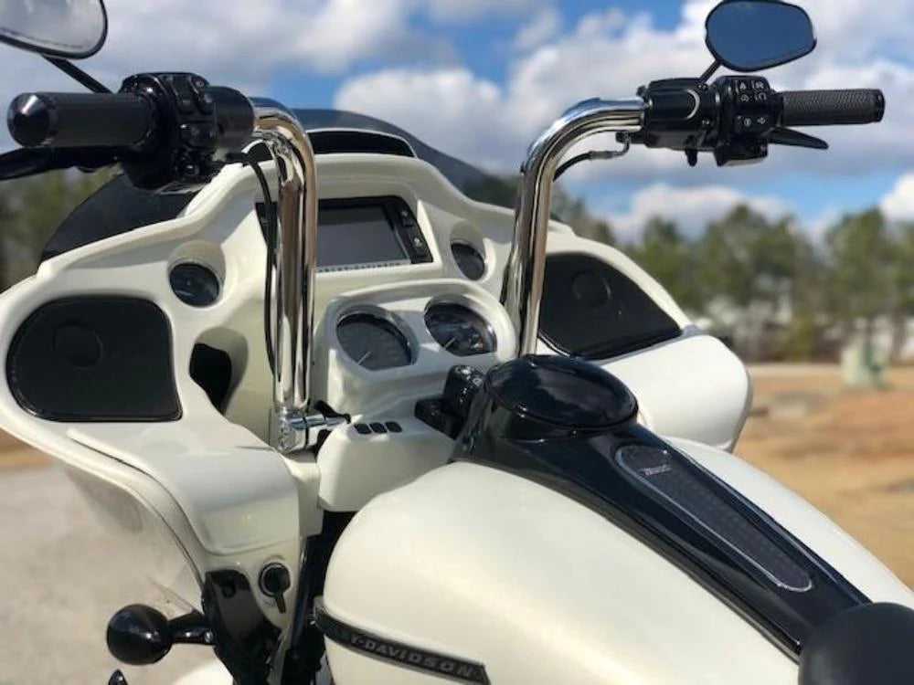 KST Kustoms, KST Kustoms Polished 14" Pioneer Handlebars Bars Harley Softail FL FX 1.25" 1.5"