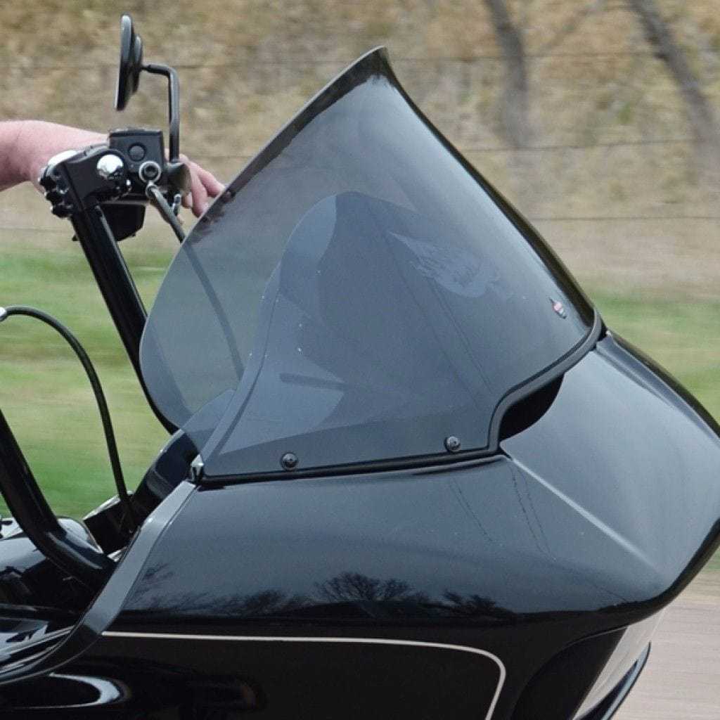 Klock Werks, Klock Werks 12 Dark Smoke Pro Touring Flare Windshield Harley Road Glide 15-2020