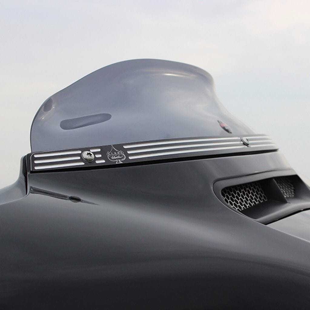 Klock Werks, Klock Werks 5" Dark Smoke Tint Flare Windshield Batwing Harley Touring 2014-2020