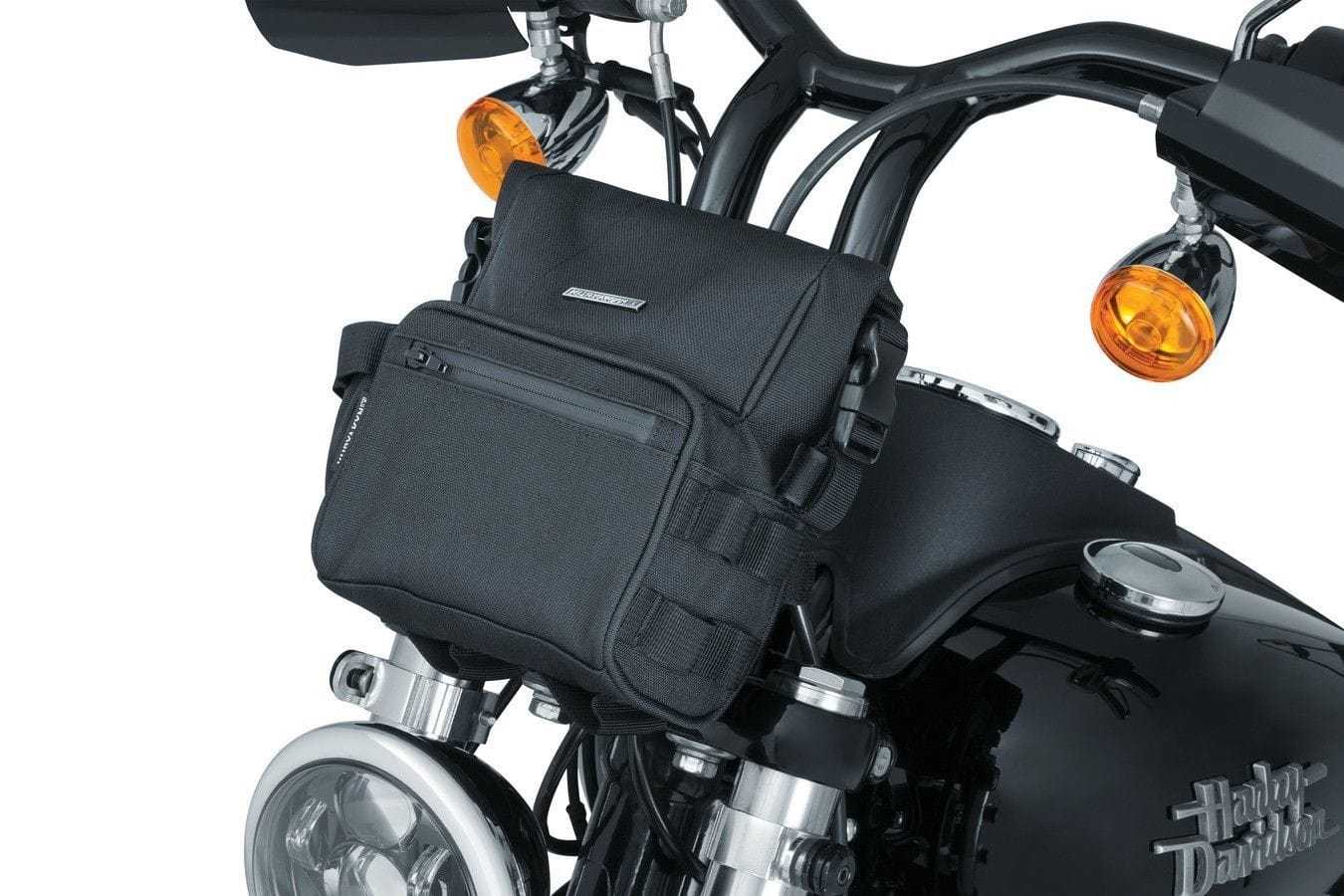 Kuryakyn, Kuryakyn Barrio Black Front Handlebar Fork Windshield SissyBar Bag Metric Harley