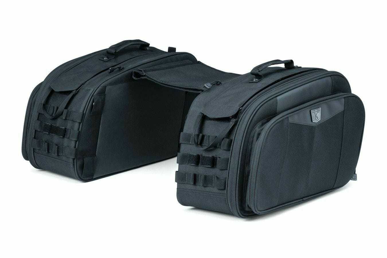 Kuryakyn, Kuryakyn Black Momentum Throw-Over Saddlebags Bags Metric Harley Softail Dyna XL