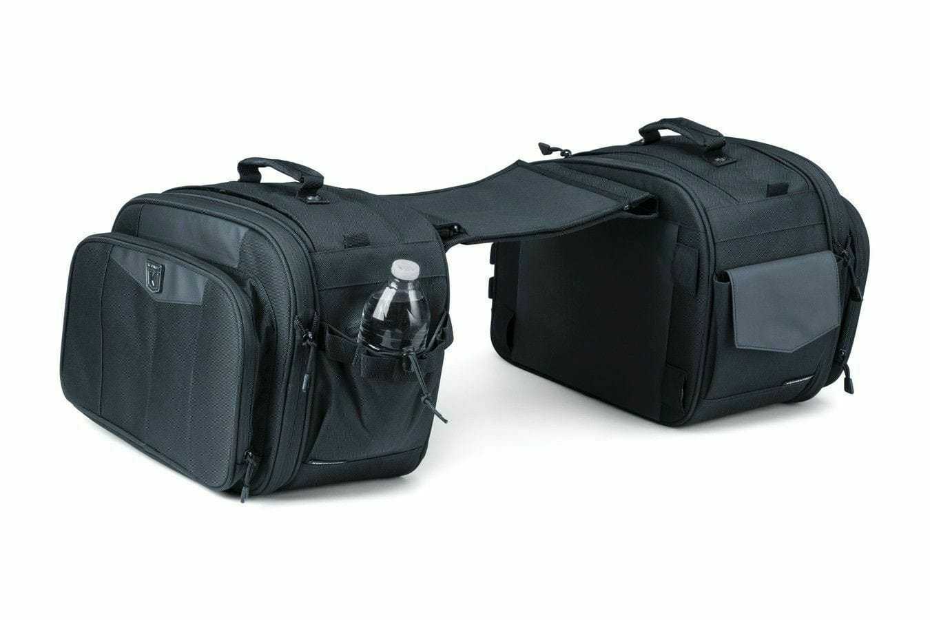 Kuryakyn, Kuryakyn Black Momentum Throw-Over Saddlebags Bags Metric Harley Softail Dyna XL