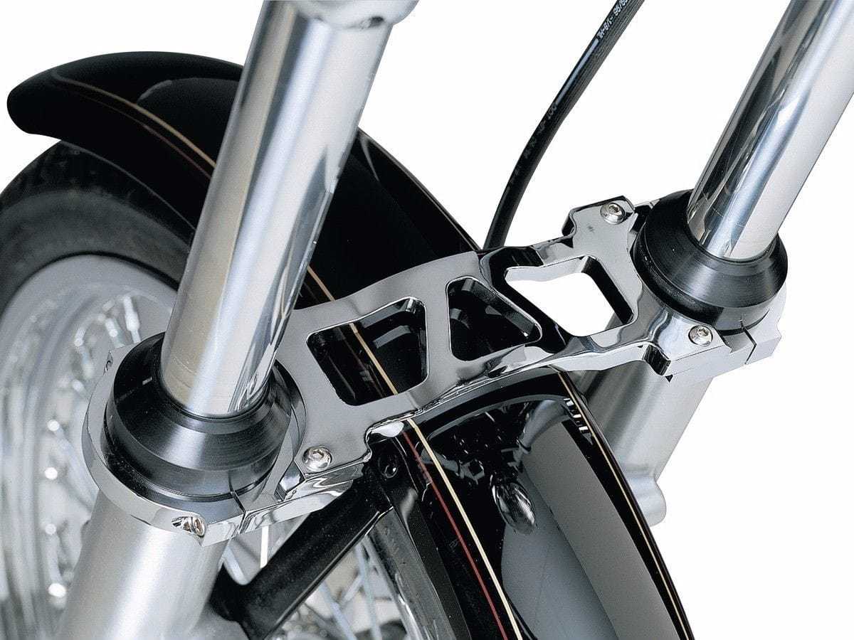 Kuryakyn, Kuryakyn Chrome 41mm Fork Brace for Wide Glide Front Ends Harley Dyna Softail FX