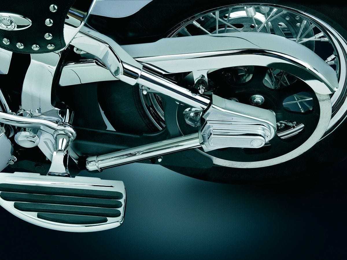 Kuryakyn, Kuryakyn Chrome Rear Softail Swingarm Covers Accents Trim Harley Heritage 2007