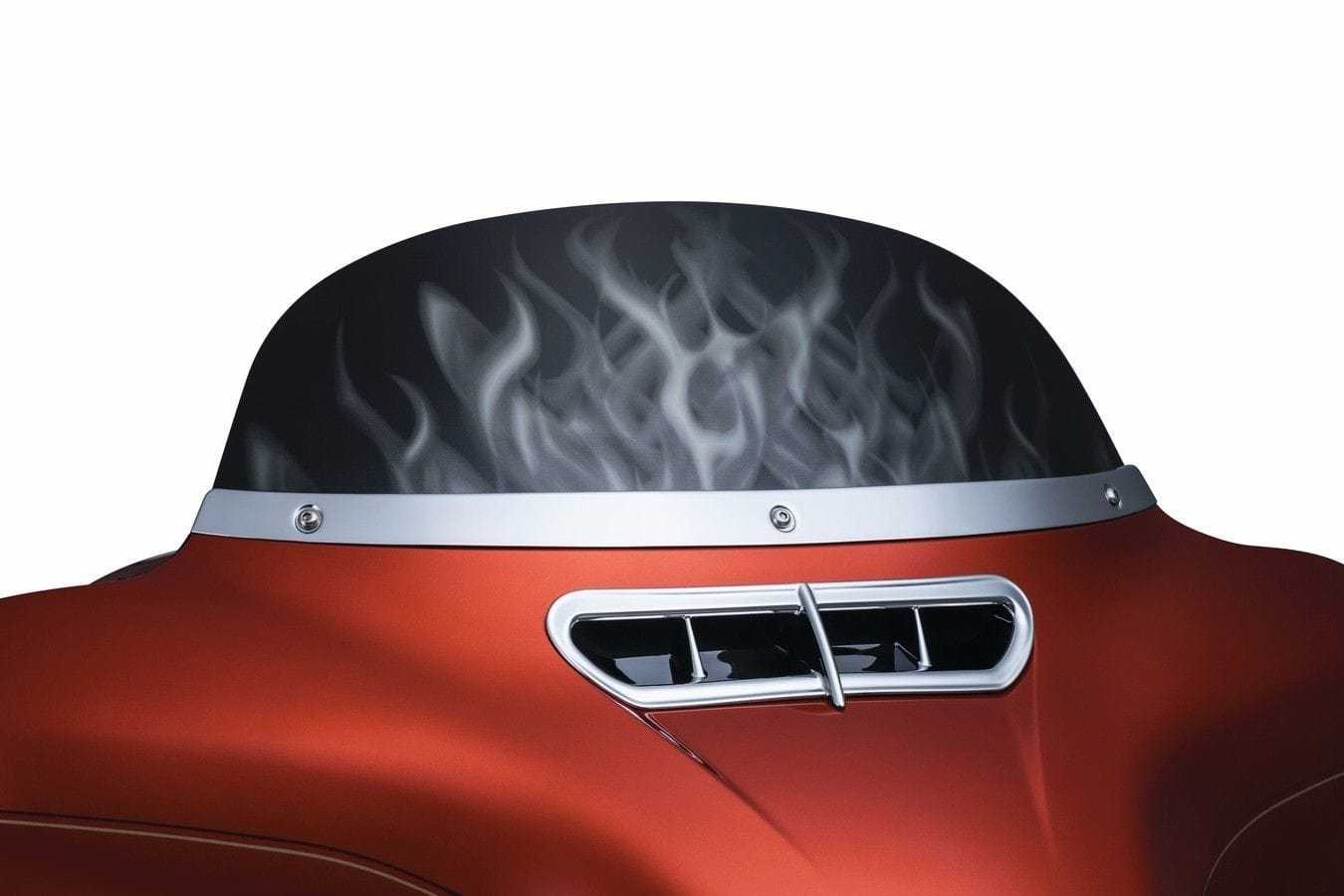 Kuryakyn, Kuryakyn Smooth Chrome Windshield Trim Accent Cover Harley Touring 2014-2018