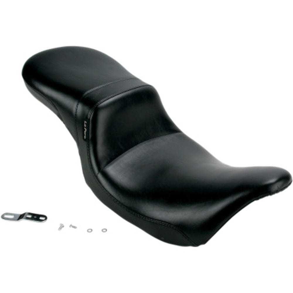 Le Pera, Le Pera Daytona 2 Two Up Black Smooth Vinyl Seat Harley 2008-2020 Touring Bagger