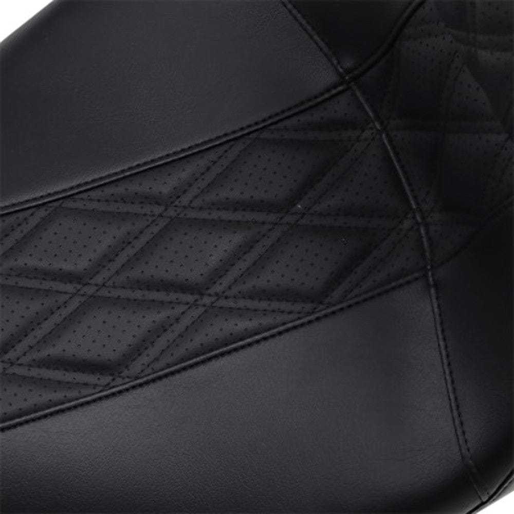 Le Pera, Le Pera Outcast 2 Up GT Black Double Diamond Seat Backrest Harley Touring 08-22