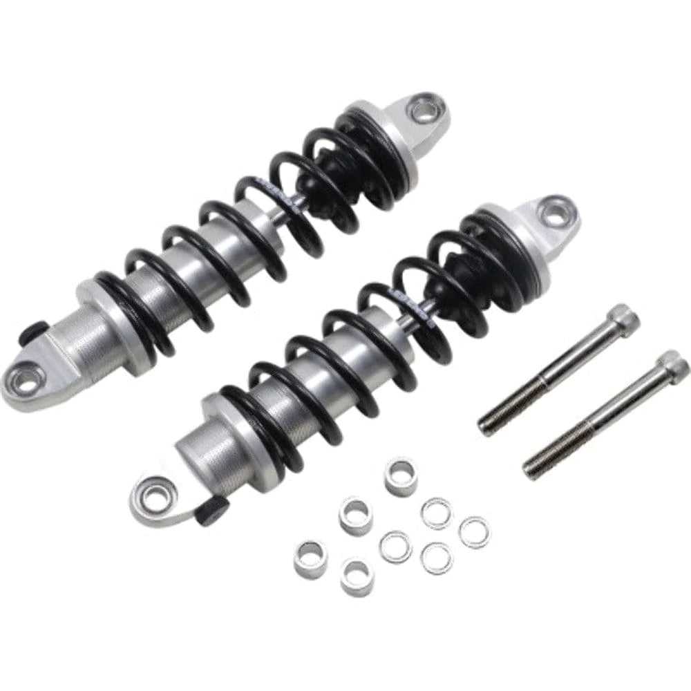 Legend Suspension, Legend Revo-A Adjustable Silver 13" Performance Coil Shocks HD Harley Dyna 91-17