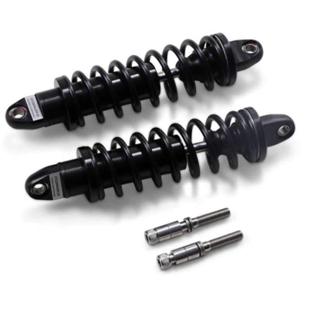 Legend Suspension, Legend Revo Dyna Coil Suspension Black 12" Heavy Duty Shocks Harley 91-17 Dyna