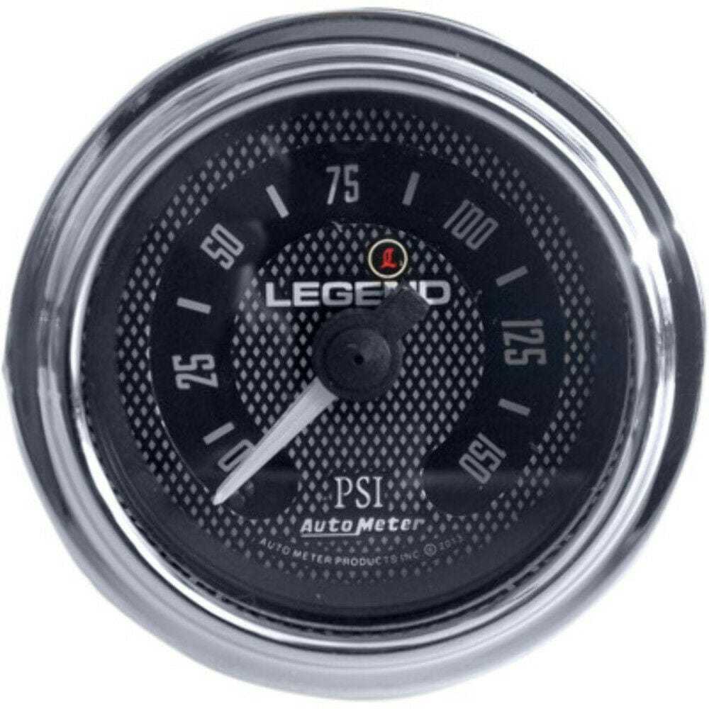 Legend Suspension, Legend Suspension Diamond Fairing Mount LED Backlit PSI Pressure Gauge Harley