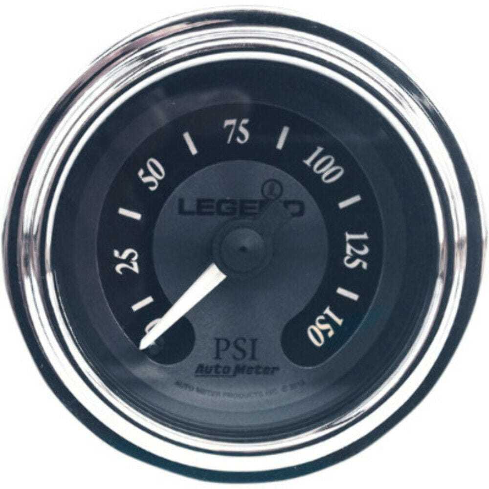 Legend Suspension, Legend Suspension Titanium Fairing Mount LED Backlit PSI Pressure Gauge Harley