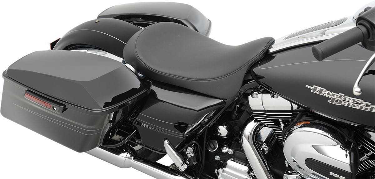 Drag Specialties, Low Profile Leather Solo Smooth Seat 2008-2018 Harley Touring Bagger Dresser