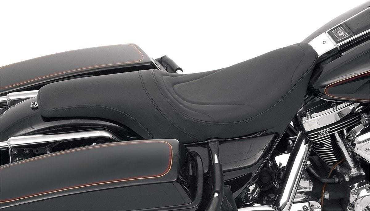 Drag Specialties, Low Profile Mild Stitch Predator Seat 1997-2007 Harley Touring Bagger FLHR FLHX