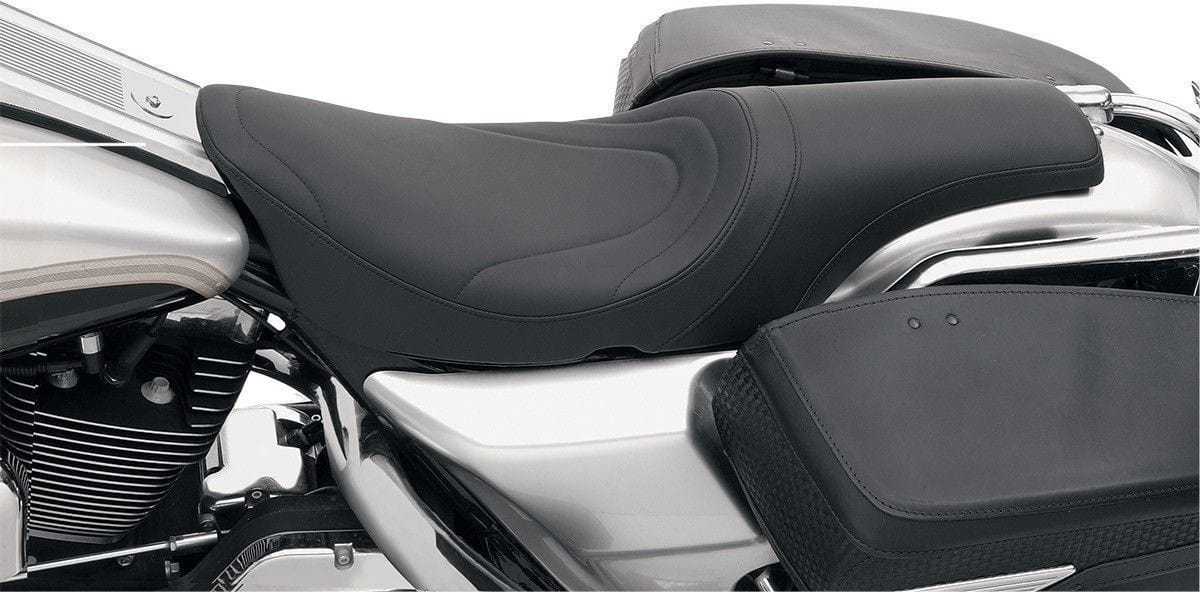 Drag Specialties, Low Profile Mild Stitch Predator Seat 1997-2007 Harley Touring Bagger FLHR FLHX