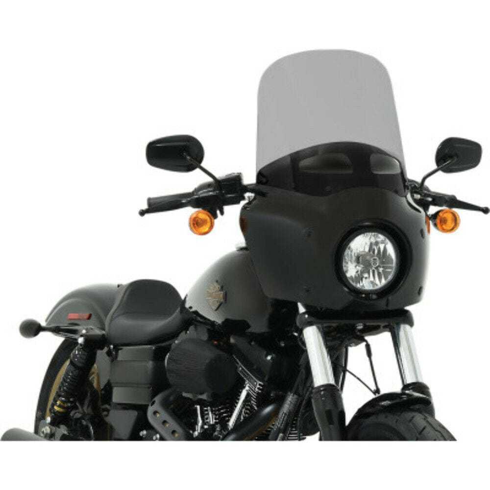 Memphis Shades, Memphis Shades 15" Black Smoke Road Warrior Vented Windshield Harley Softail