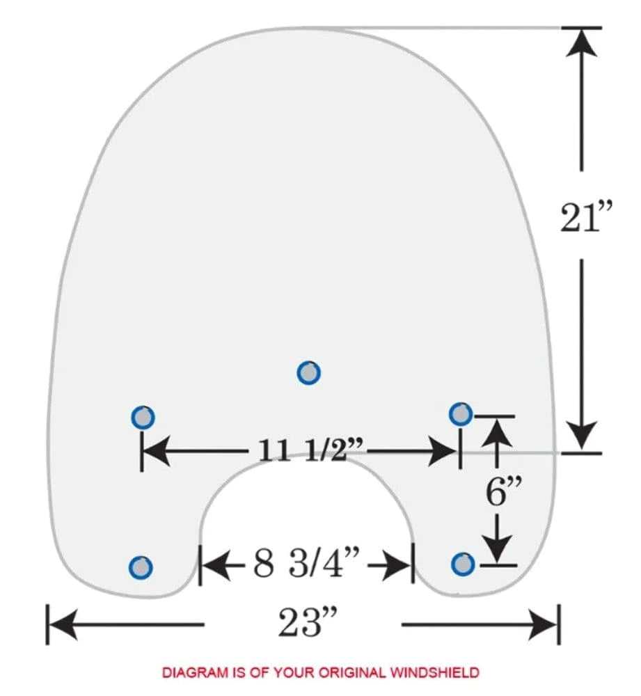 Memphis Shades, Memphis Shades 15 OE Replacement Solar Horseshoe Windshield Harley Softail 86-17