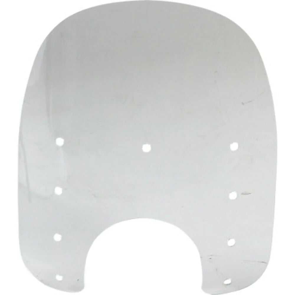 Memphis Shades, Memphis Shades 15" Slim Clear Replacement Windshield Harley 7" Cutout Headlight