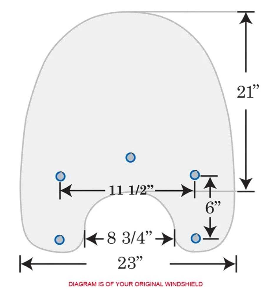 Memphis Shades, Memphis Shades 17 OE Replacement Solar Horseshoe Windshield Harley Softail 86-17