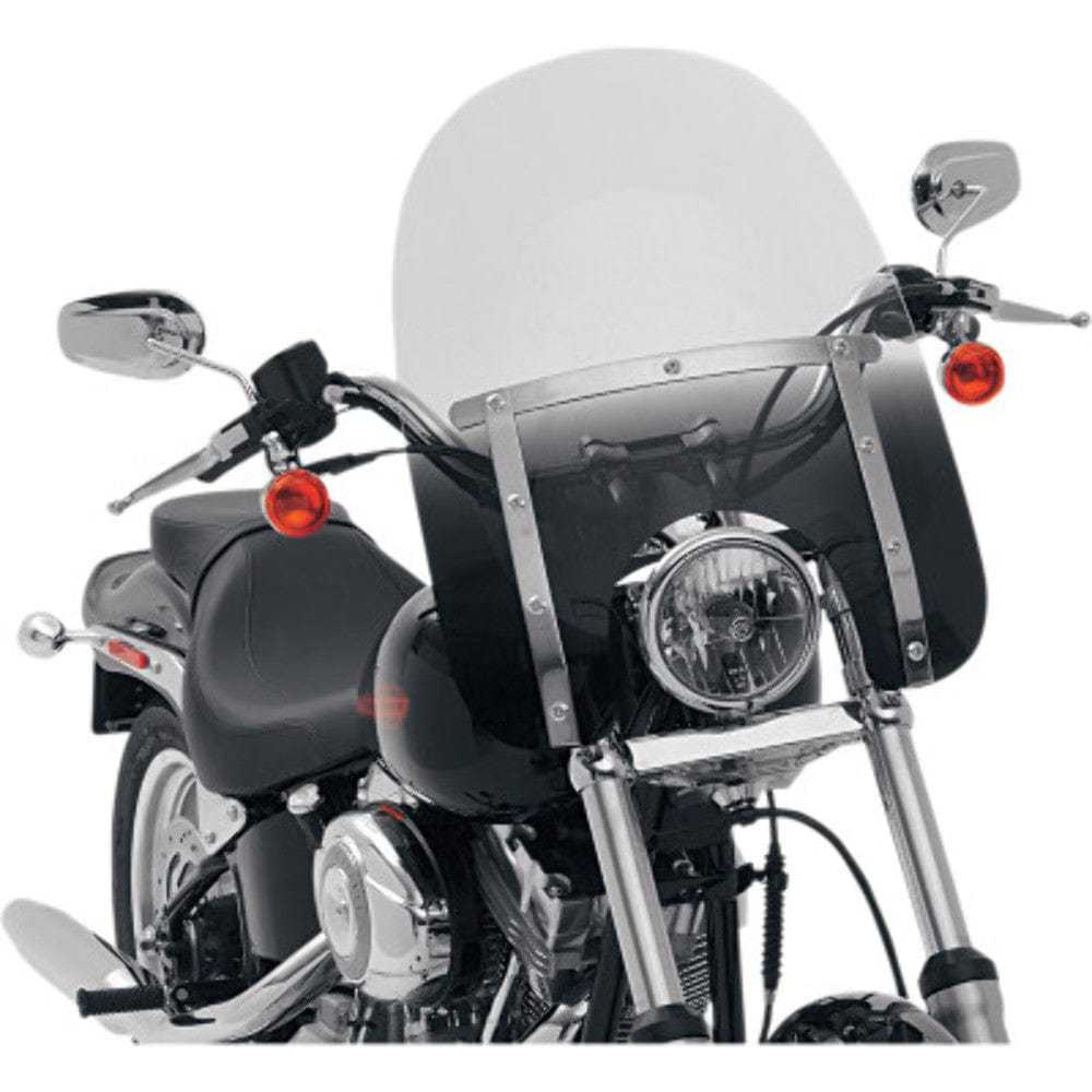 Memphis Shades, Memphis Shades 17" Slim Gradient Black Clear Windshield Harley Softail M8 18+