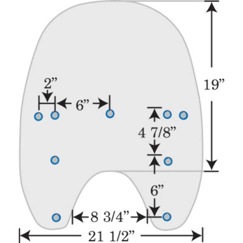 Memphis Shades, Memphis Shades 19 OE Replacement Clear Windshield Harley Dyna Wide Glide Softail