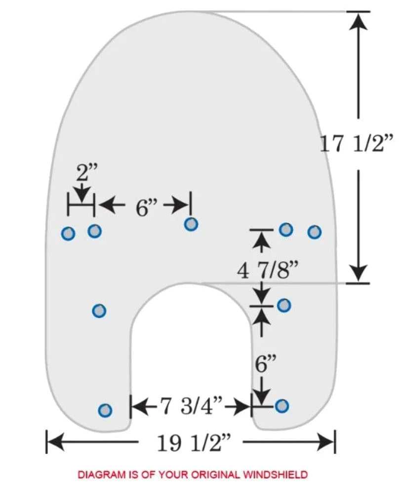 Memphis Shades, Memphis Shades 19" OE Replacement Clear Windshield Harley Softail Springer 93-07