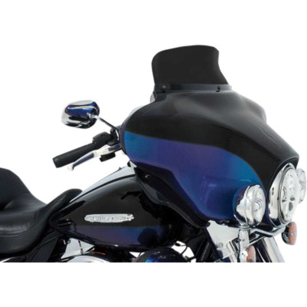 Memphis Shades, Memphis Shades 5" Black Smoke Batwing Spoiler Windshield Harley 96-13 Touring