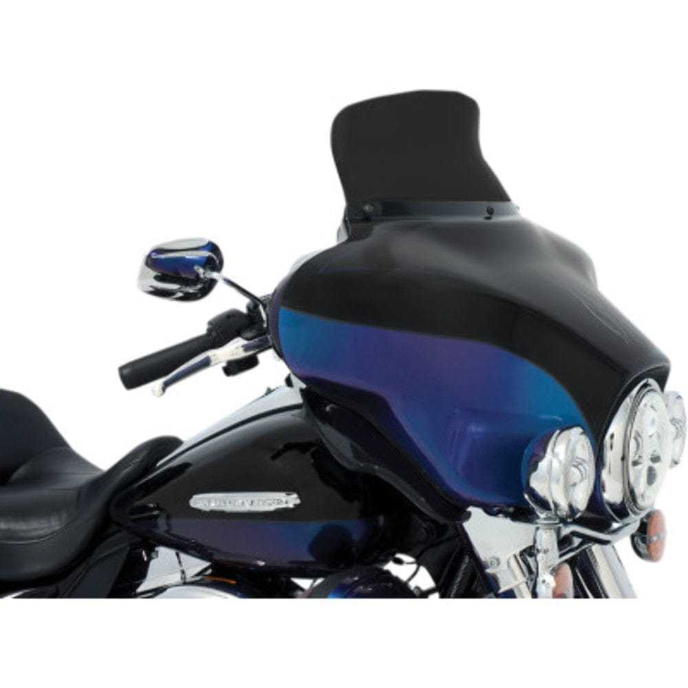 Memphis Shades, Memphis Shades 6.5" Black Smoke Batwing Spoiler Windshield Harley 96-13 Touring