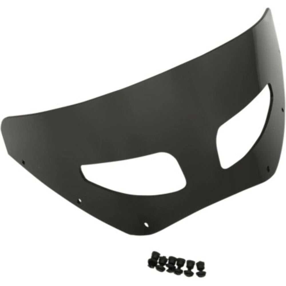 Memphis Shades, Memphis Shades 7" Dark Smoke Road Warrior Vented Windshield Wind Screen Harley