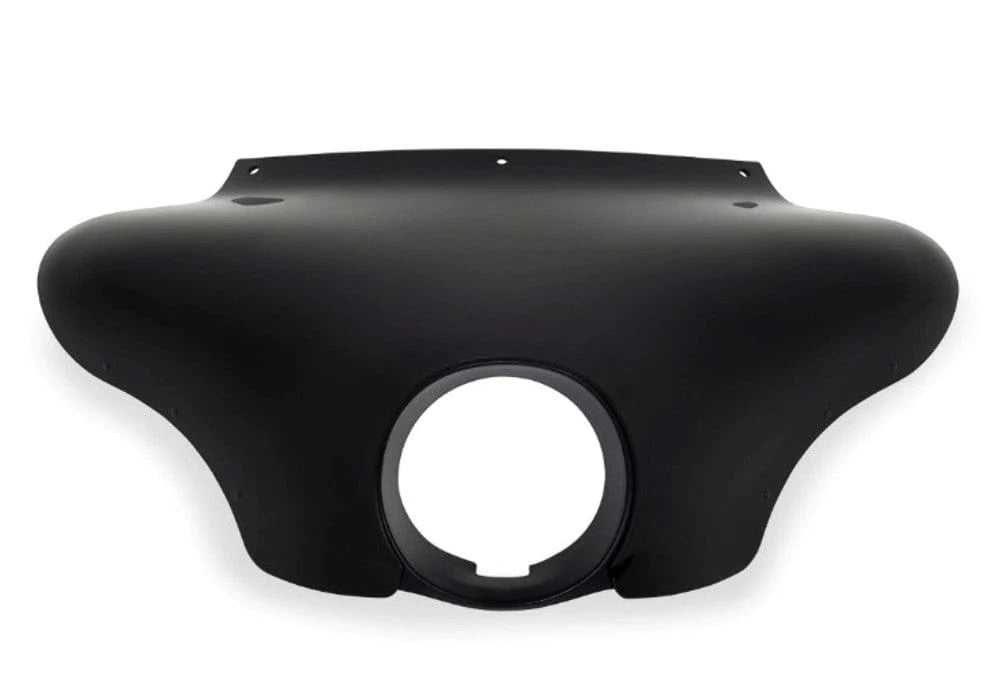 Memphis Shades, Memphis Shades Batwing Fairing 5" Ghost Windshield Polished Mounting Kit Harley