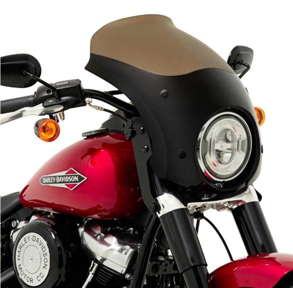 Memphis Shades, Memphis Shades Bullet Fairing Windshield Black Mounting Harley Softail Slim 18+