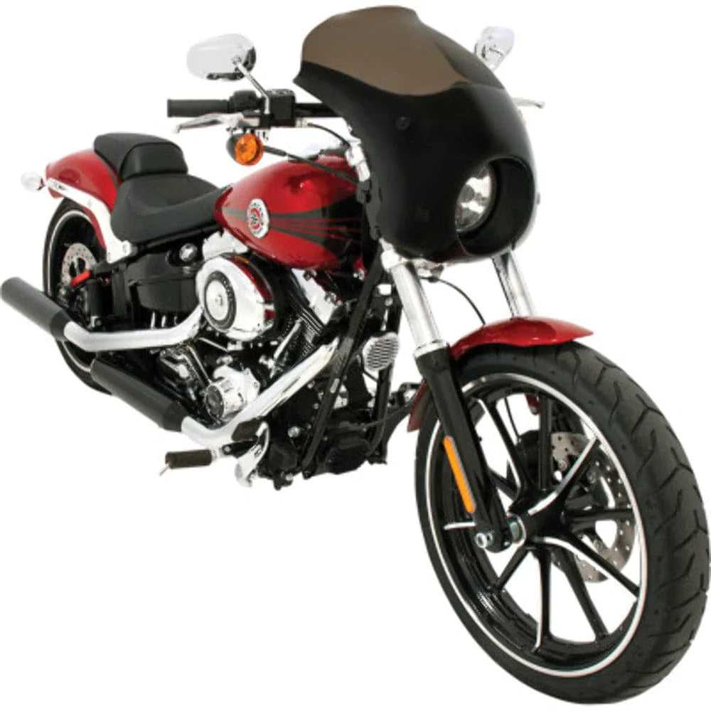 Memphis Shades, Memphis Shades Bullet Fairing Windshield Polished Mount Kit Harley Softail FXSB