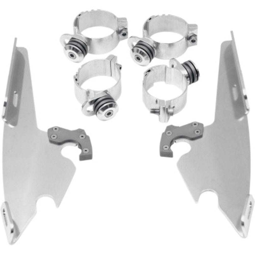 Memphis Shades, Memphis Shades Polished Trigger-Lock Mounting Kit Harley Softail FXBB Dyna 06+