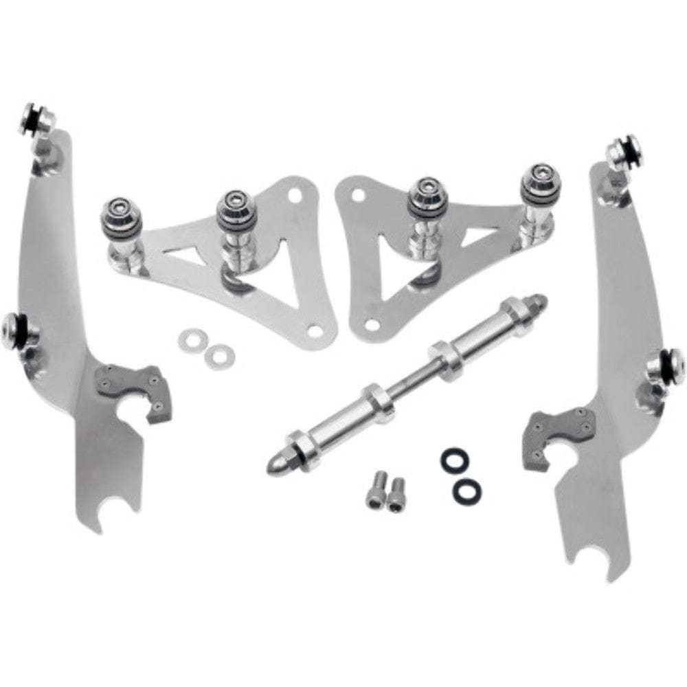 Memphis Shades, Memphis Shades Sportshield Polished Trigger-Lock Mounting Harley Softail 88-07