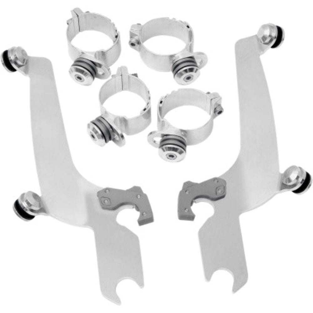 Memphis Shades, Memphis Shades Sportshield Polished Trigger-Lock Mounting Harley Softail Dyna