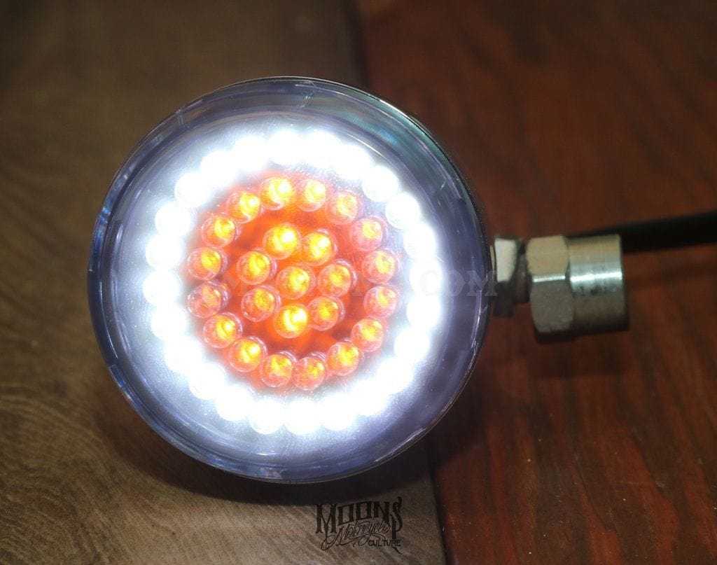 Moons MC, Moons MC Moon Pods LED Front Turn Signal Lens Bulb Insert Harley Dyna FXR XL