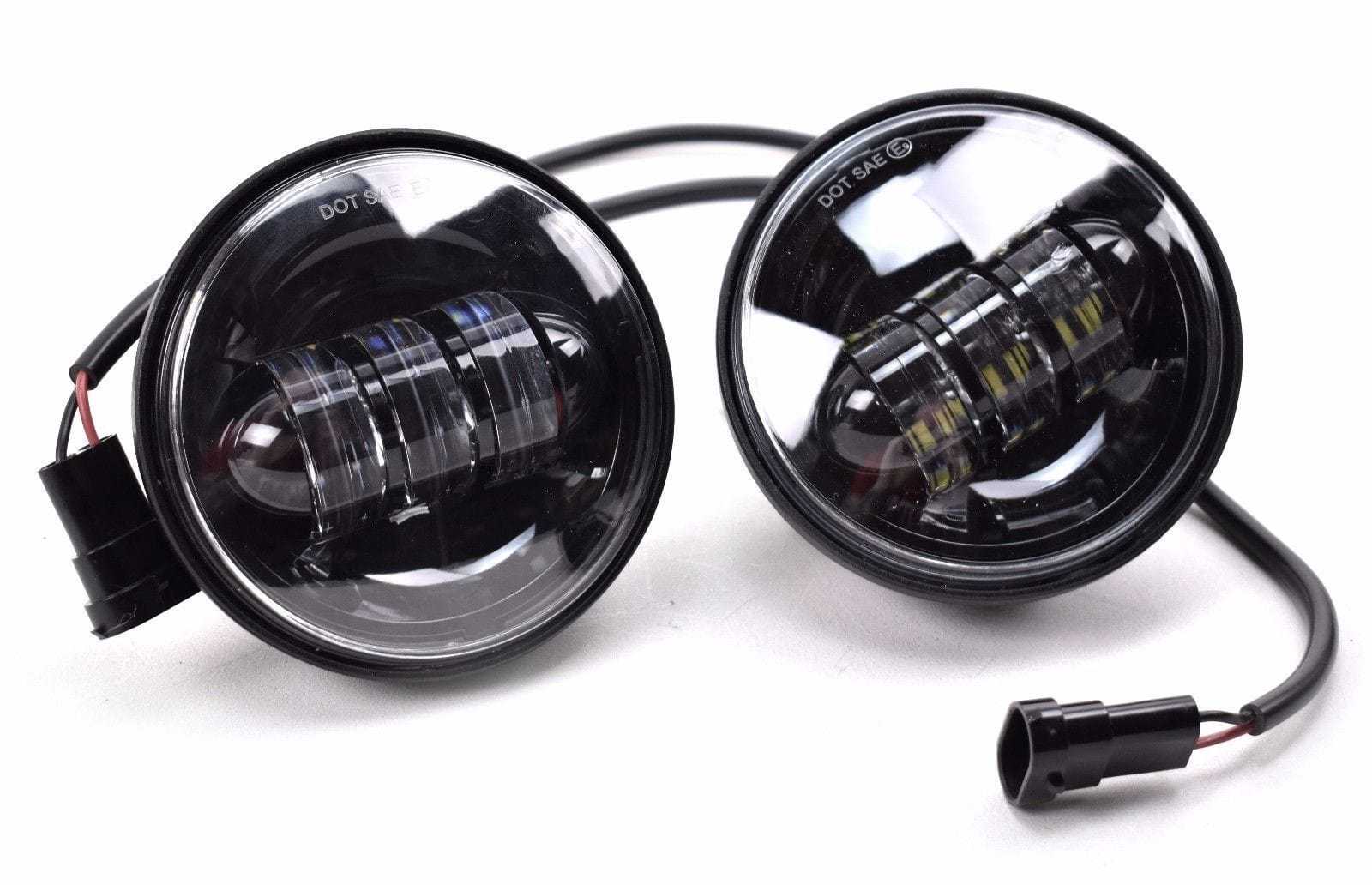 Moons MC, Moons MC Moonmaker LED 4.5" Auxiliary Passing Lamps Light Harley Touring Softail