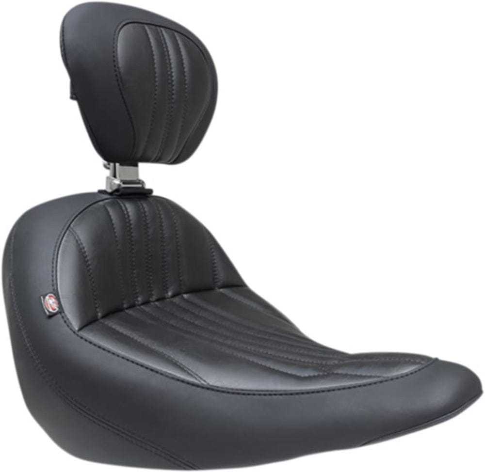 Mustang, Mustang Black Standard Touring Driver Solo Seat Harley Low Rider Sport Glide 18+