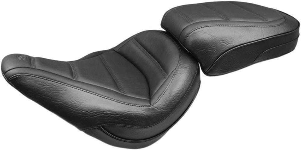 Mustang, Mustang Black Standard Touring Solo Driver Front Seat Harley softail Slim M8 18+