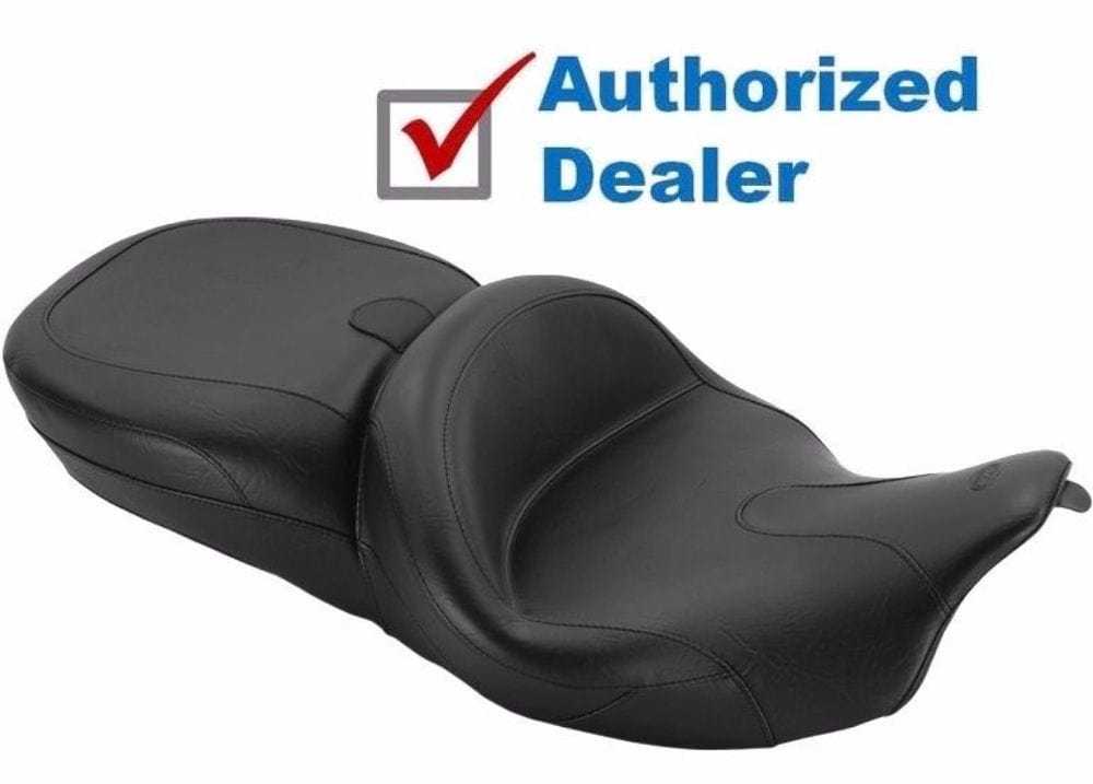 Mustang, Mustang Summit One-Piece Vintage Seat Plain 2008-2020 Harley Touring Rushmore