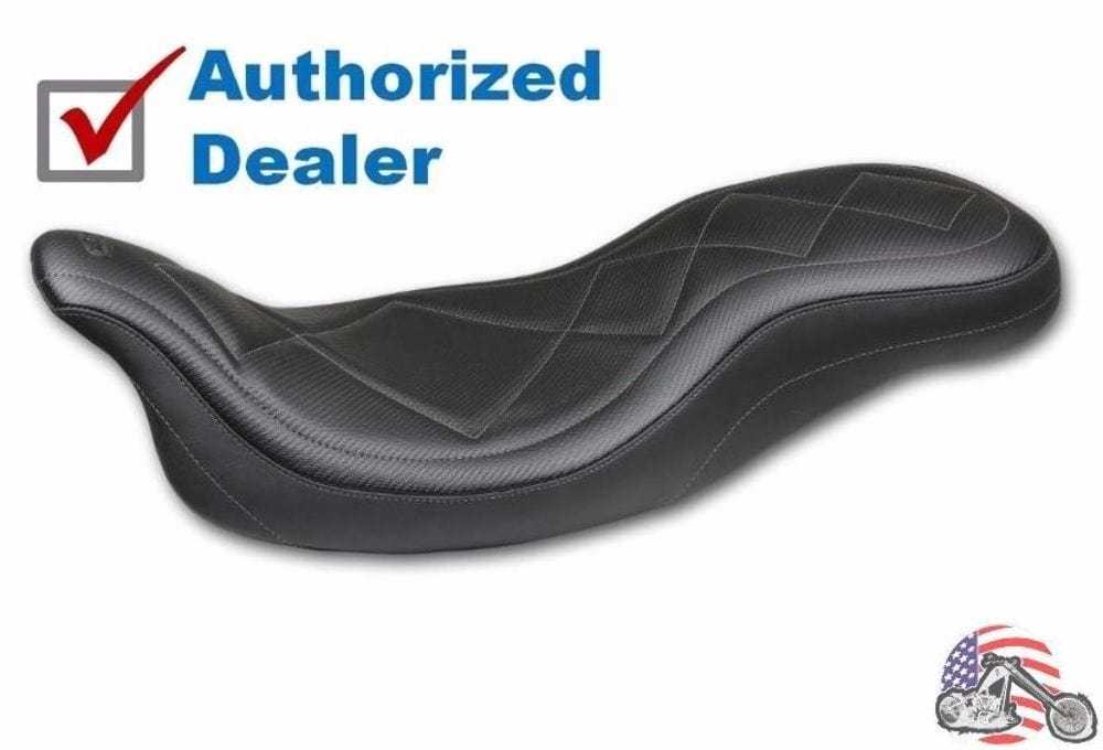 Mustang, Mustang Super Tripper Carbon Seat Harley FL Touring Dresser Tri Glide 2008-2022