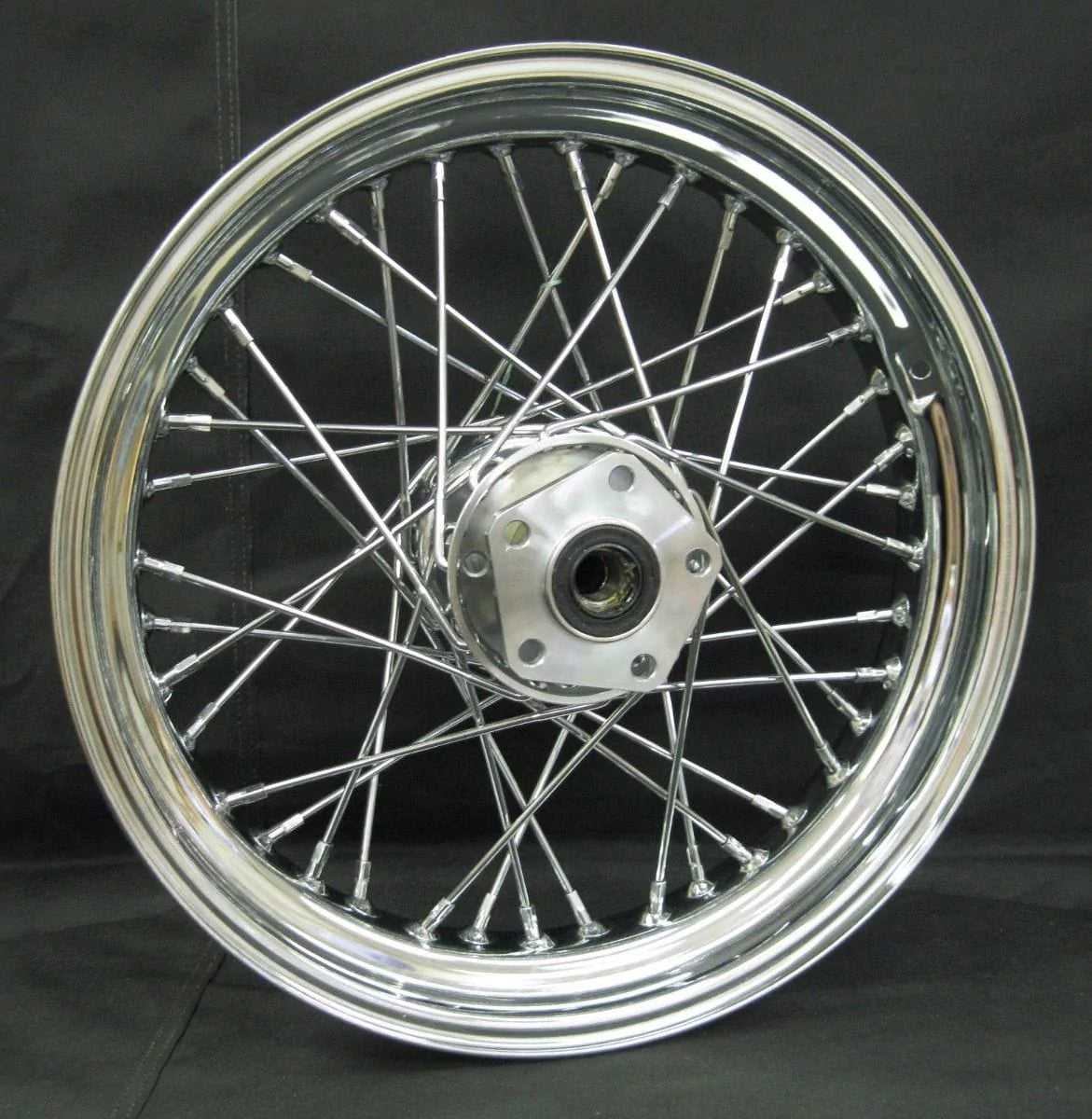 Mid-USA, New Chrome 16" X 3" 40 Spoke Rear Wheel Rim Harley Softail Dyna Sportster FXR