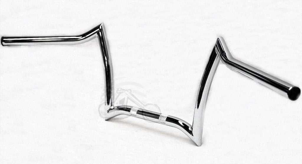 V-Twin Manufacturing, New Chrome Double Drop 8” Z Bar Handlebar Harley Softail Dyna Sportster Bobber