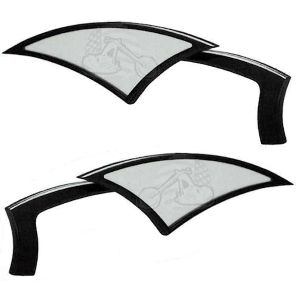 Paul Yaffe Bagger Nation, New Paul Yaffe Bagger Nation Black Power Mirrors Mirror Pair Set Harley Touring