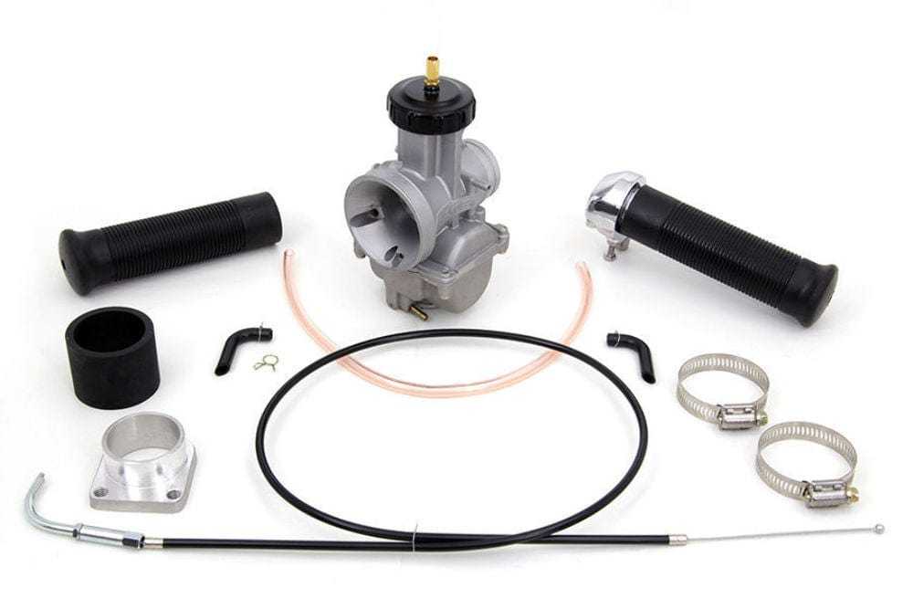 V-Twin Manufacturing, OKO 34mm Flat Side Replacement Carburetor Kit Harley Side Valve Servi-Car G W U