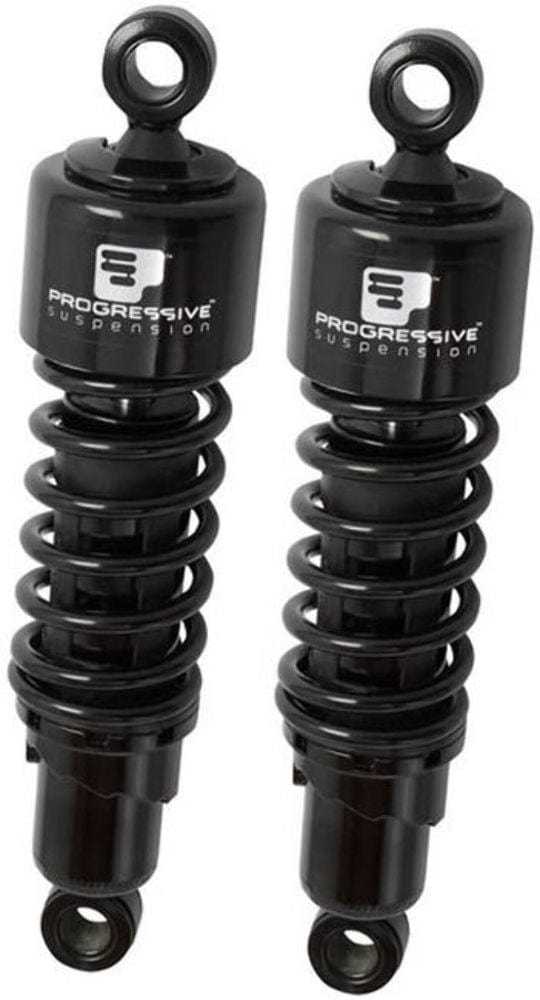 Progressive Suspension, Progressive 11.5" Slammer Black 412 Shocks Pair 04+ Harley XL Sportster 883 1200