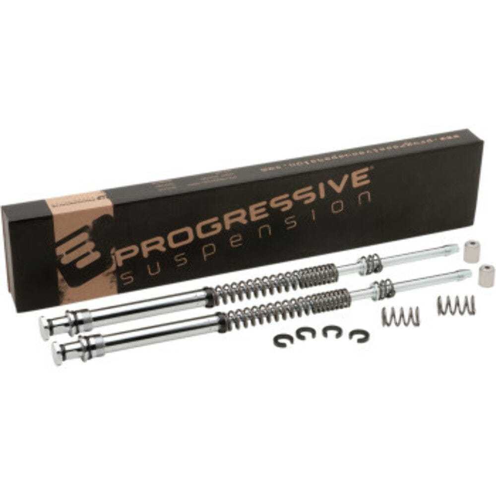 Progressive Suspension, Progressive Mono Tube Monotube Fork Cartridge Lowering Kit Spring Harley Touring