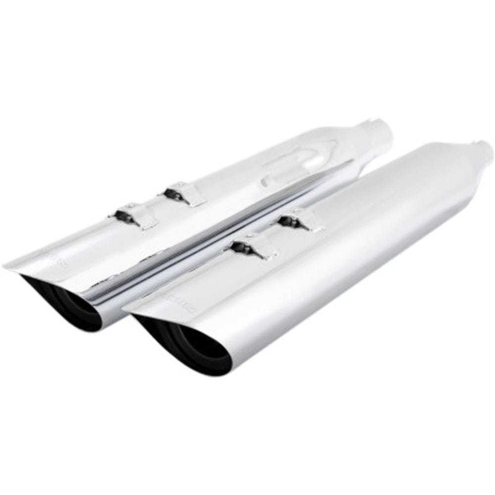 Python, Python 4.5" Scallop Cut Chrome Slip-On Mufflers Exhaust Pipes 17+ Harley Touring