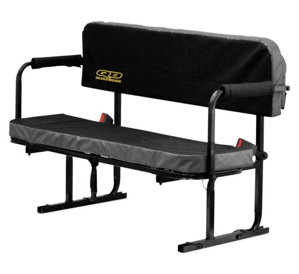 QuadBoss, QuadBoss Quad Boss UTV ATV SXS Black Rear Bed Jump Seat Bench Universal TX310